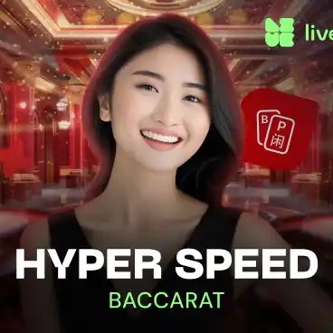 Hyper Speed Baccarat online game logo by Evolution on monro-de.de